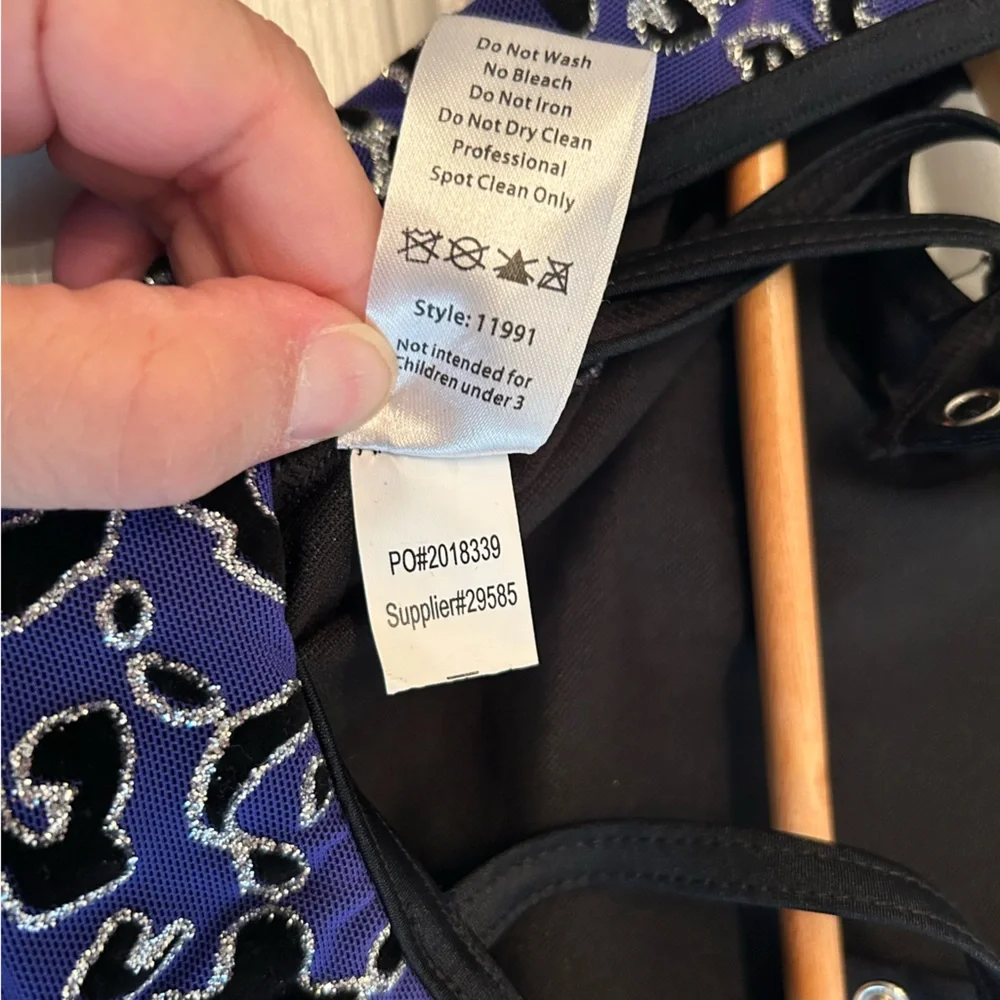 Weissmann purple leopard dance recital‎ leotard Size MC
